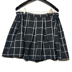 Hot Topic Plaid Pleated Grunge No Belt Mini Skirt Sz L